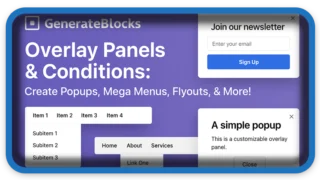 GenerateBlocks Overlay Panels How To  Create Mega Menus