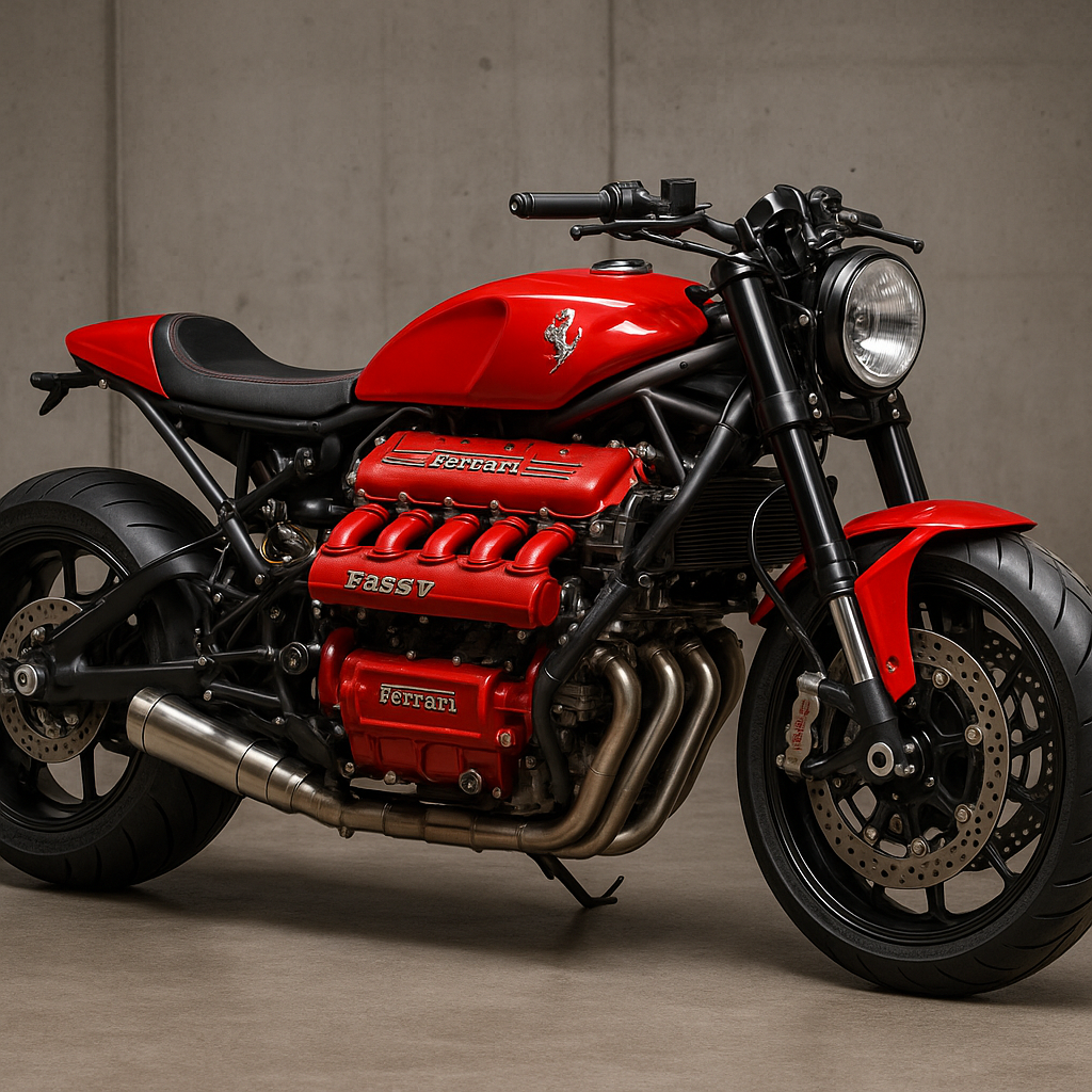 How To Build Ferrari F355 V8 Motorcycle