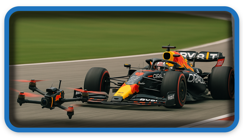 How To Race Fastest Camera Drone Vs F1 Car Max Verstappen
