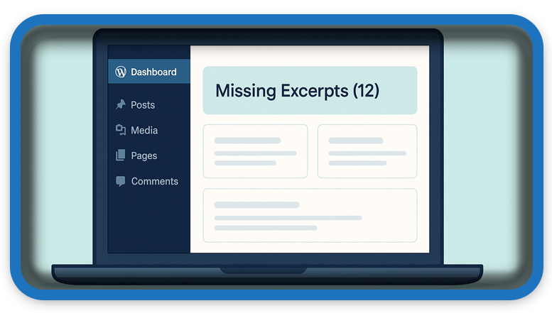 How to Add Dashboard Widget For Posts Missing Excerpt