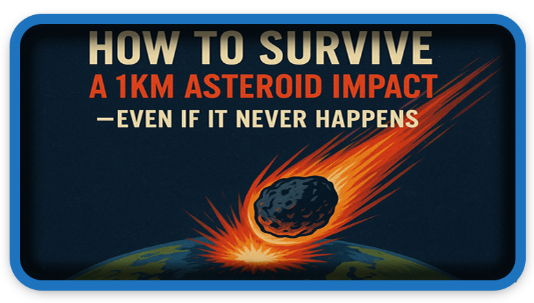How to Survive a 1km Asteroid Impact Even If It Never Happens
