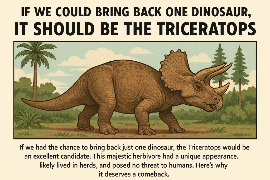 If We Could Bring Back One Dinosaur, It Should Be the Triceratops