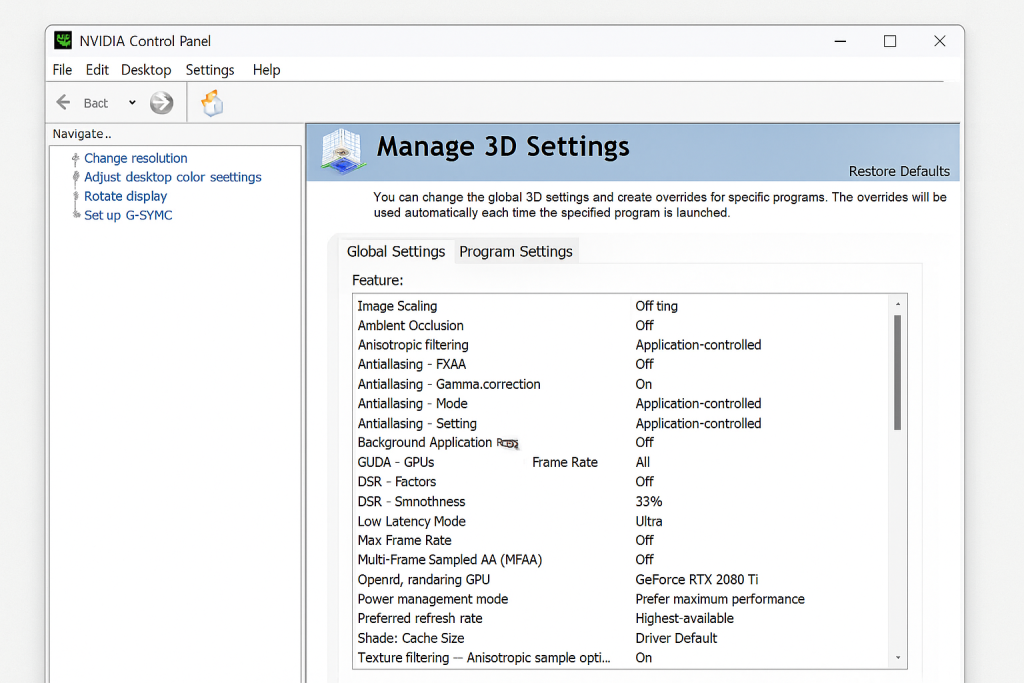How To Make The Best Settings Nvidia Control Panel RTX 2080 Ti