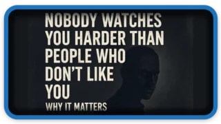 Nobody Watches You Harder Than People Who Don’t Like You