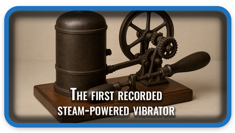 The first recorded steam-powered vibrator