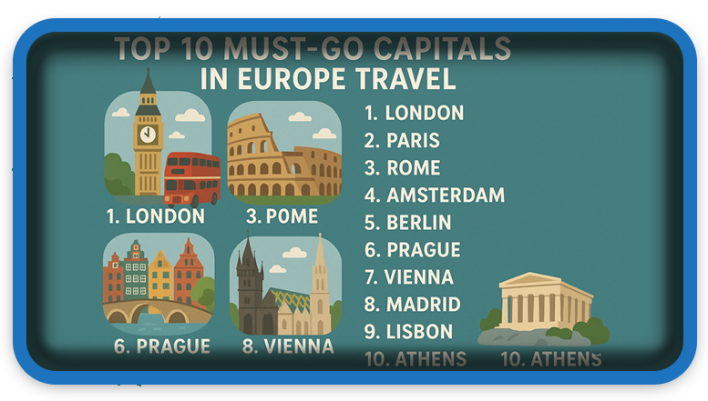Top 10 Must-Go Capitals in Europe Travel