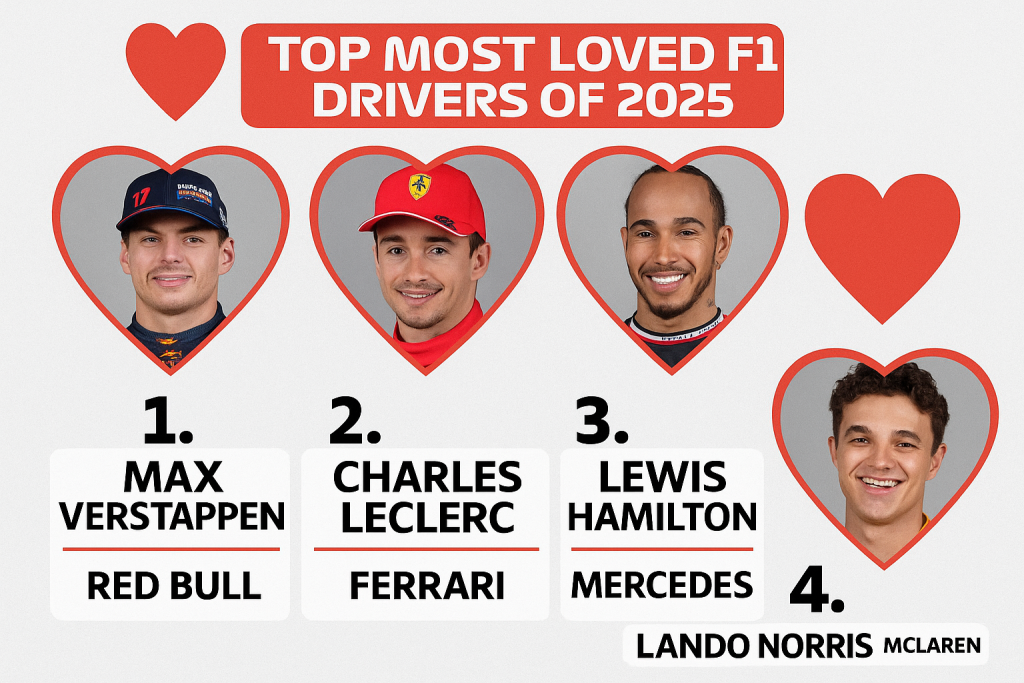 Top Most Loved F1 Drivers of 2025