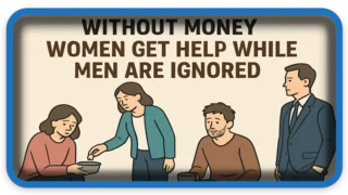 Without Money Women Get Help While Men Are Ignored