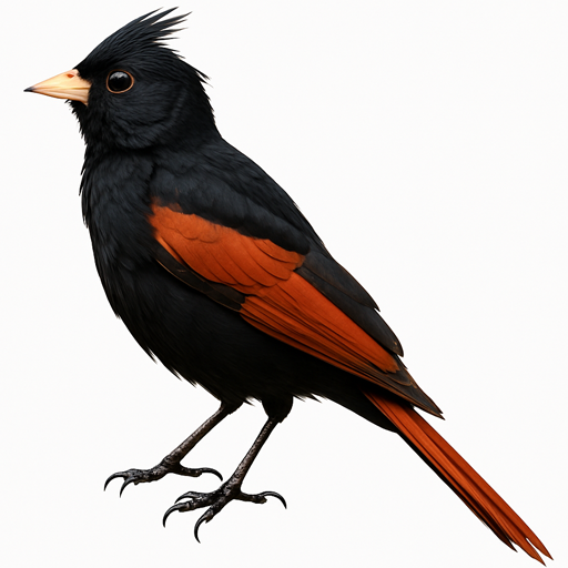 Black Cardinal (red-winged black cardinal-like bird)