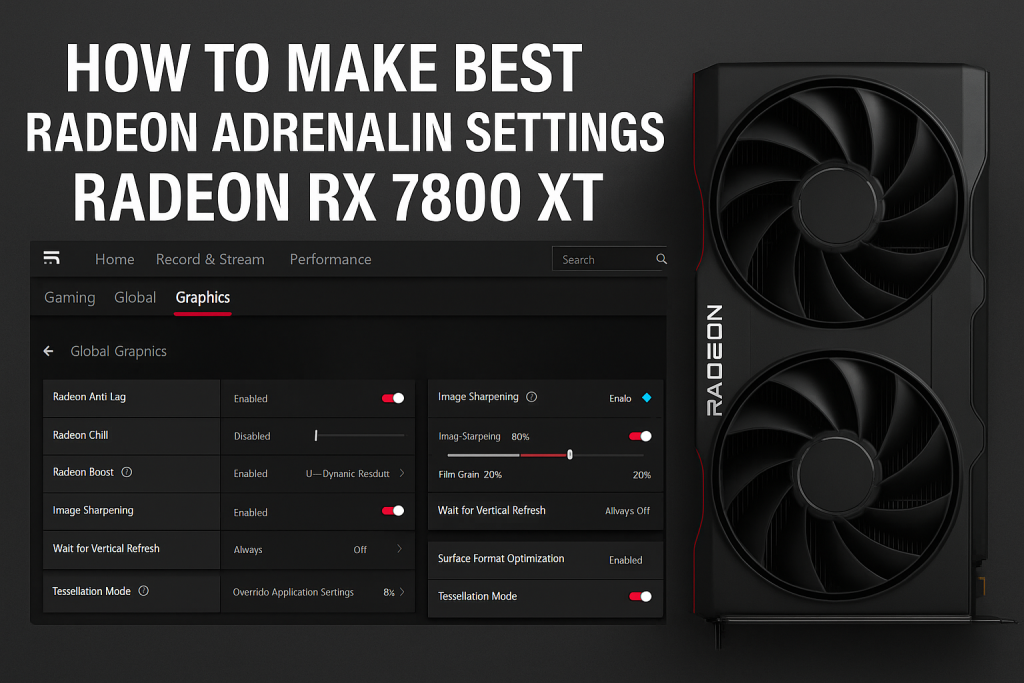 How To Make Best Radeon Adrenalin Settings Radeon RX 7800 XT