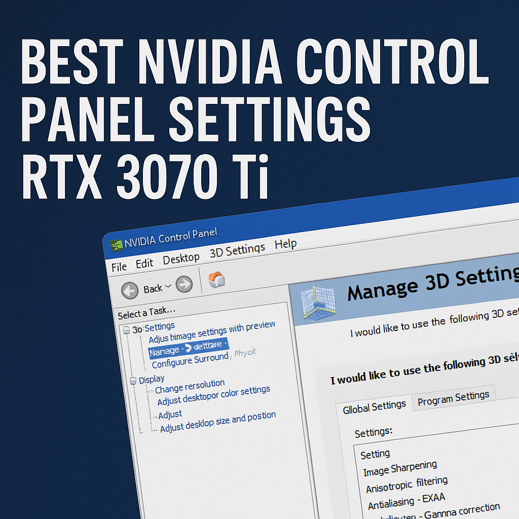 How To Make Best Settings Nvidia Control Panel RTX 3070 Ti