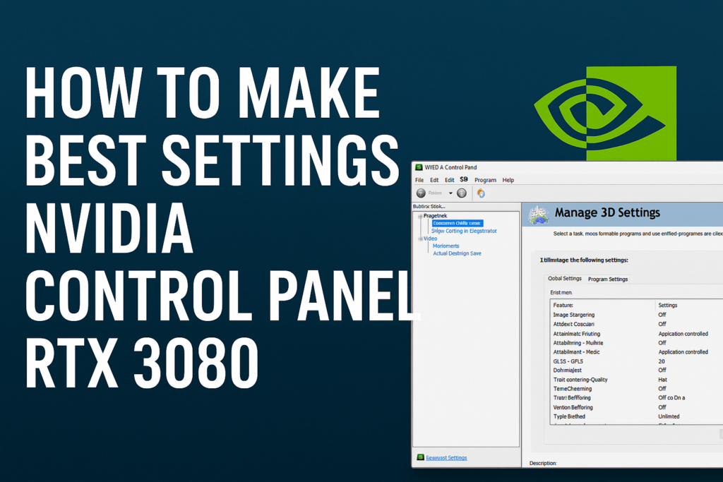 How To Make Best Settings Nvidia Control Panel RTX 3080