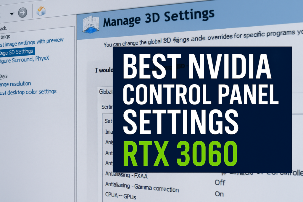 How To Make Best Settings Nvidia Control Panel for RTX 3060