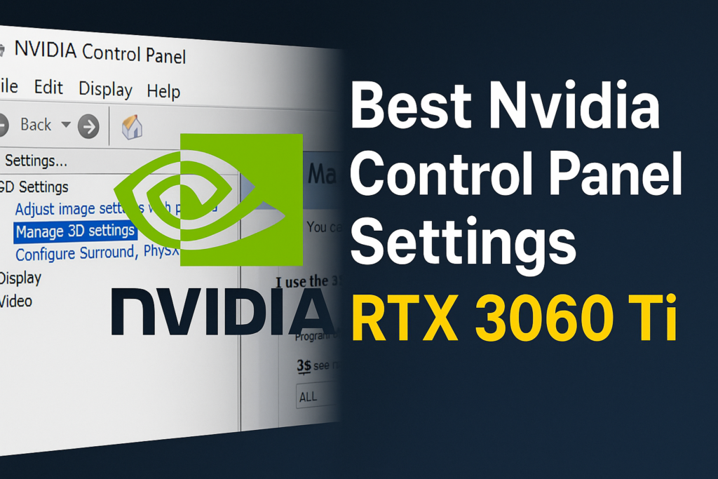 How To Make Best Settings Nvidia Control Panel for RTX 3060 Ti