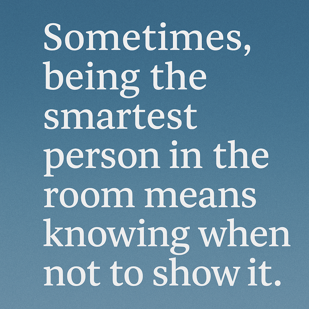 How to Win by Hiding Your Intelligence The Art of Playing Naive