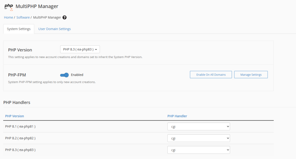 Updating System PHP