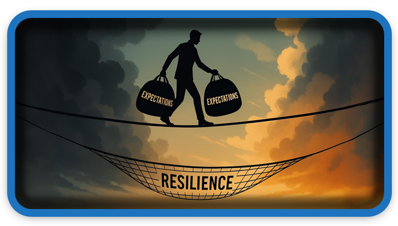 People with Very High Expectations Have Very Low Resilience