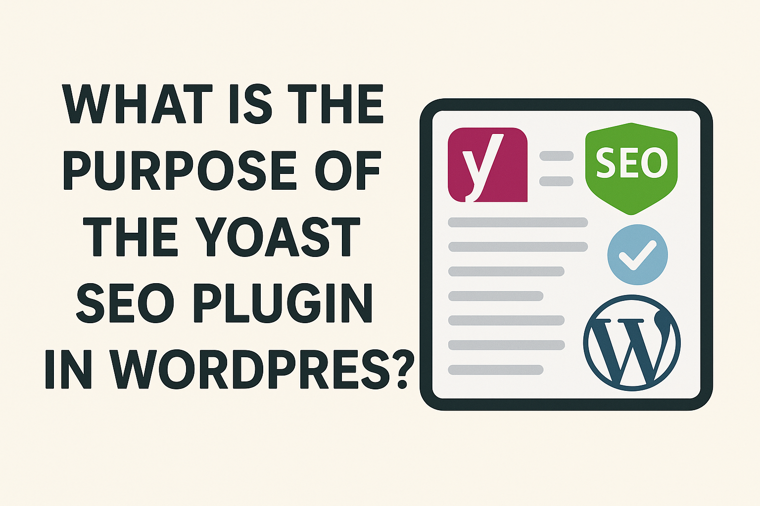 What is the Purpose of the Yoast SEO Plugin in WordPress