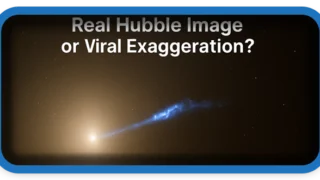 Real Hubble The Blue Jet in Space or Viral Exaggeration?