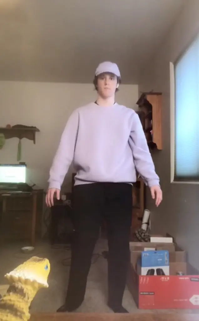 Photo of Lance Twiggs, Tyler Robinson’s roommate, wearing a lavender sweatshirt and black pants.
18
According to public records, 22-year-old Lance Twiggs (pictured) resided at the same address where Robinson lived.
Lance Twiggs/ TikTok