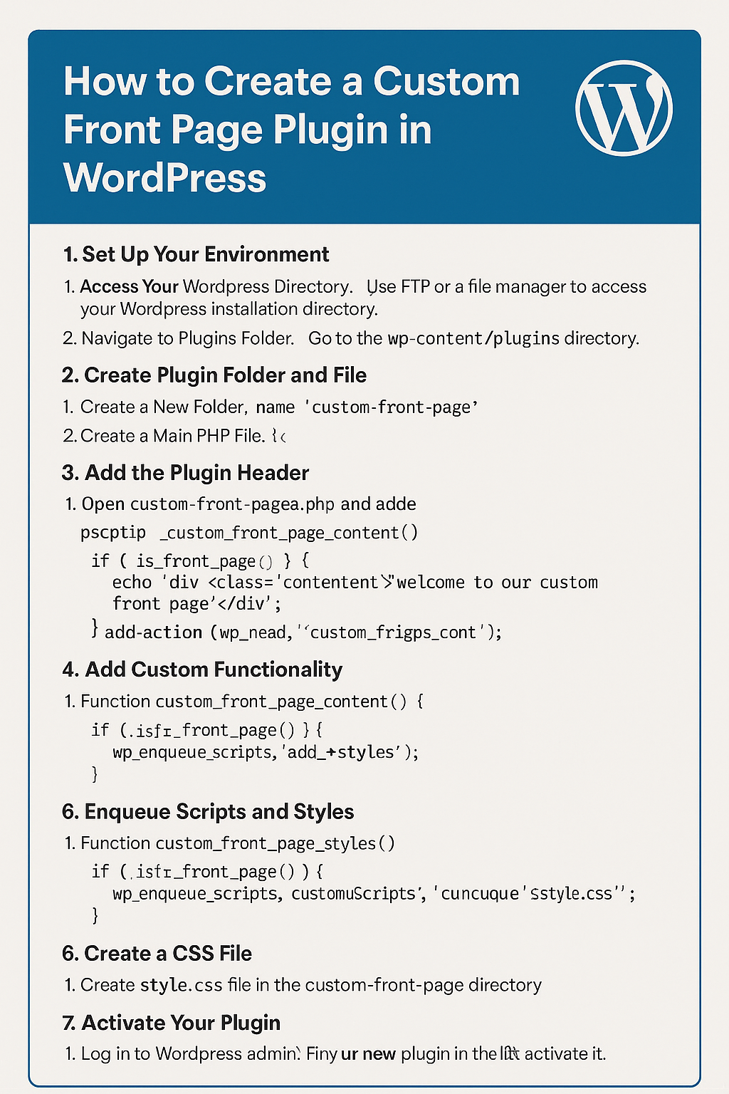 How to Create a Custom Front Page Plugin in WordPress