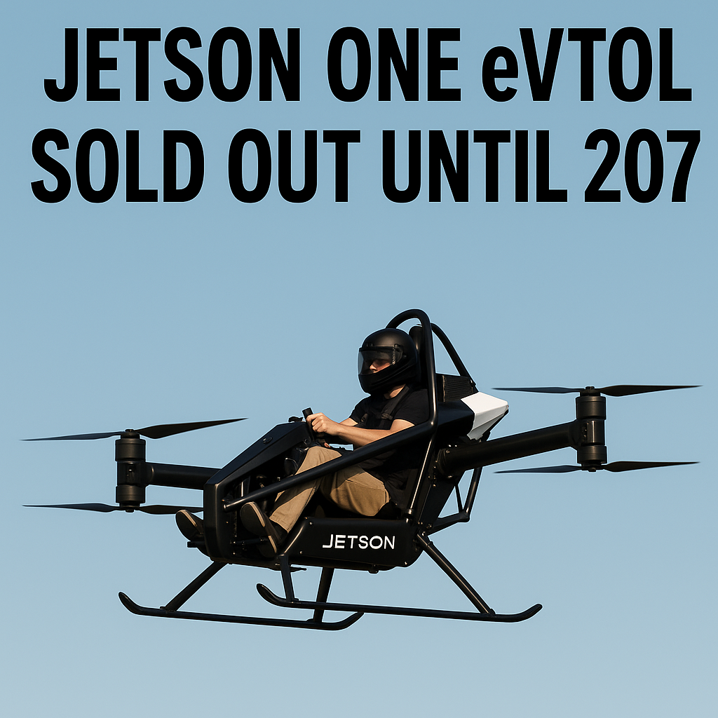 Jetson ONE eVTOL Sold Out Until 2027