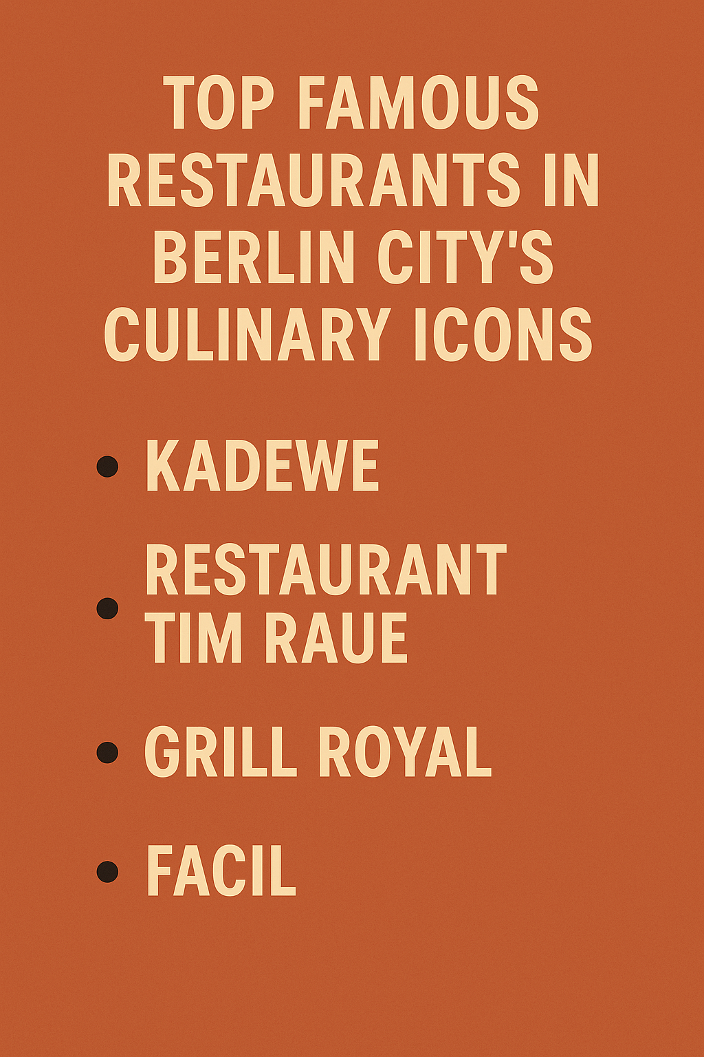 Top Famous Restaurants in Berlin City’s Culinary Icons