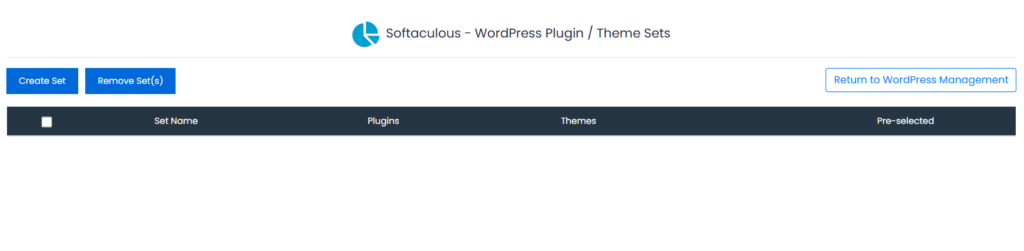 What Are WordPress Plugin And Theme Sets in Softaculous