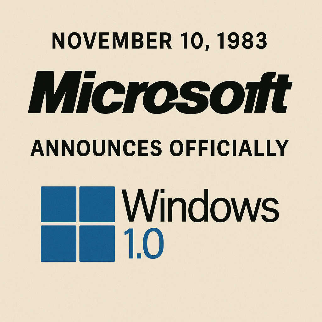 Microsoft Officially Announces Windows 1.0