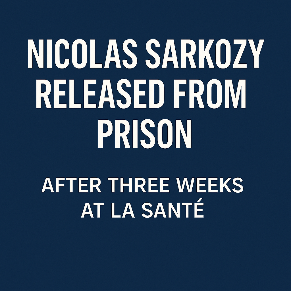 Nicolas Sarkozy Released from Prison After Three Weeks at La Santé