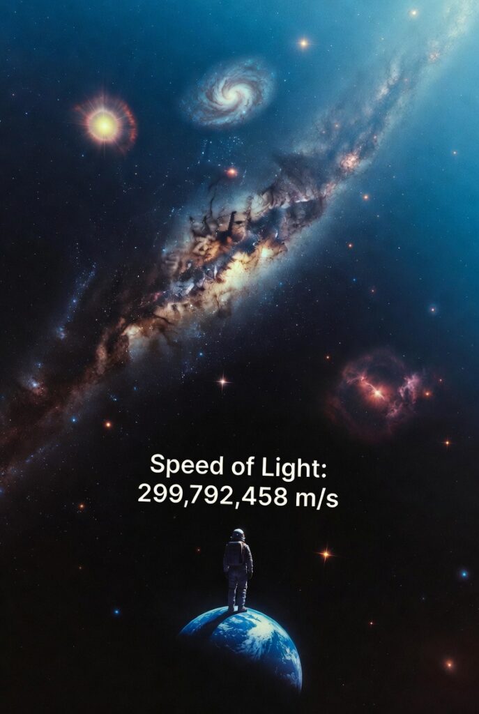 Speed of light in a vacuum
