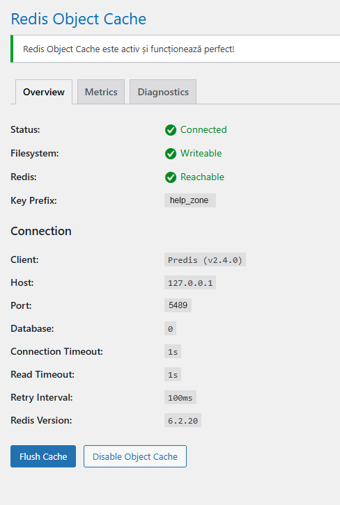 Recommended Redis Settings