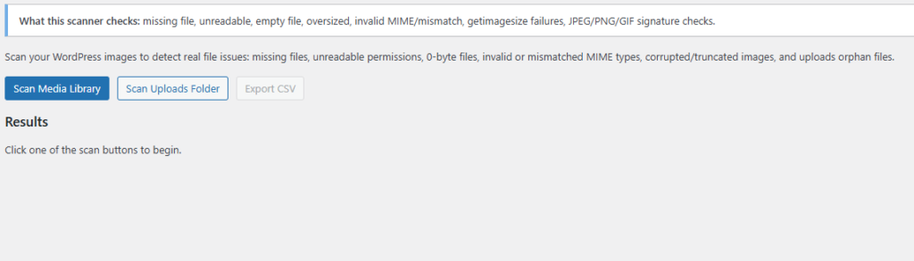 Image Defect Scanner Plugin