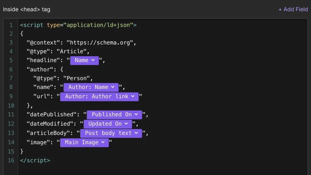 Schema Markup Implementation