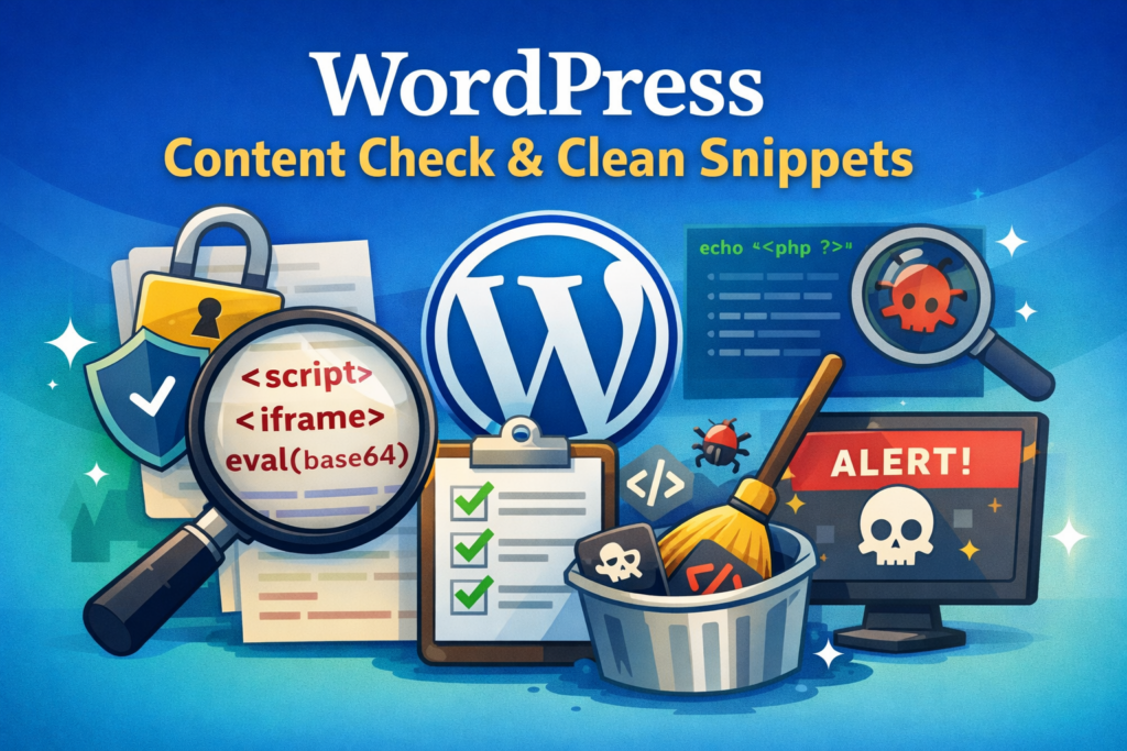 safely check and clean a WordPress site
