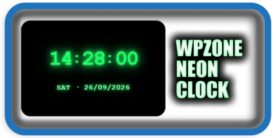 WPZone Neon Clock