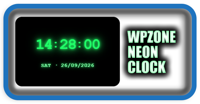 WPZone Neon Clock
