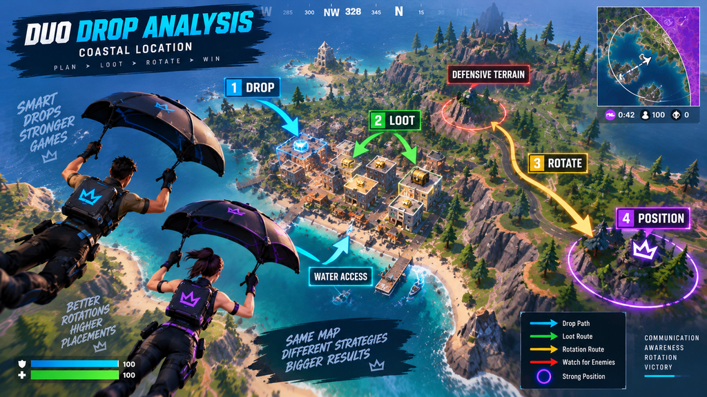 OCE Fortnite duos competing in FNCS Division 1 Practice on September 14 2026