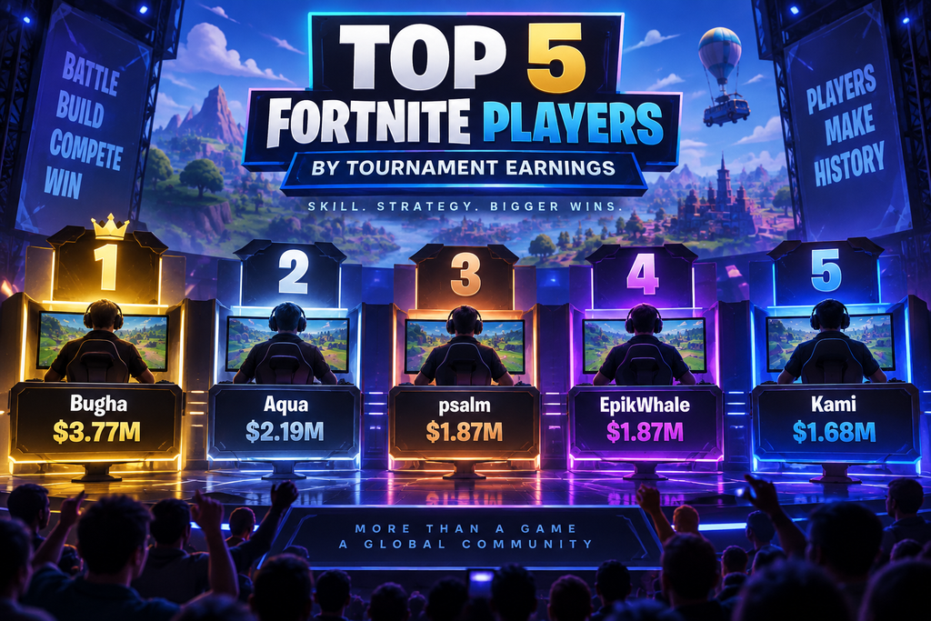 Top five Fortnite players of all time ranked by documented tournament earnings