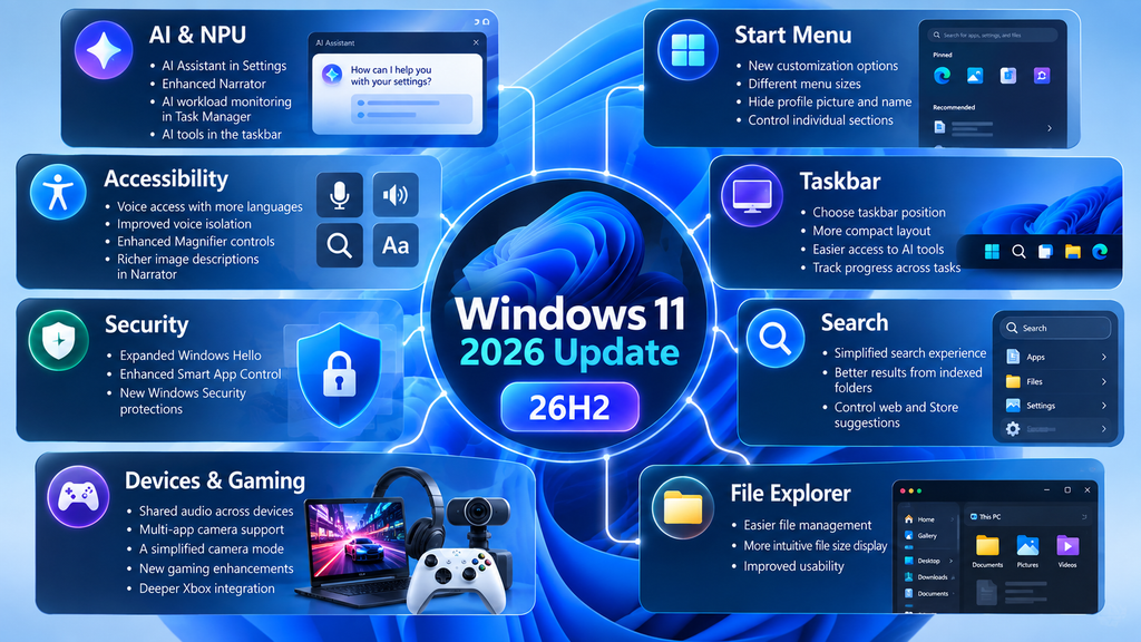 New features included with Windows 11 version 26H2