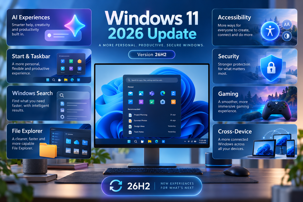 Windows 11 2026 Update version 26H2 features overview