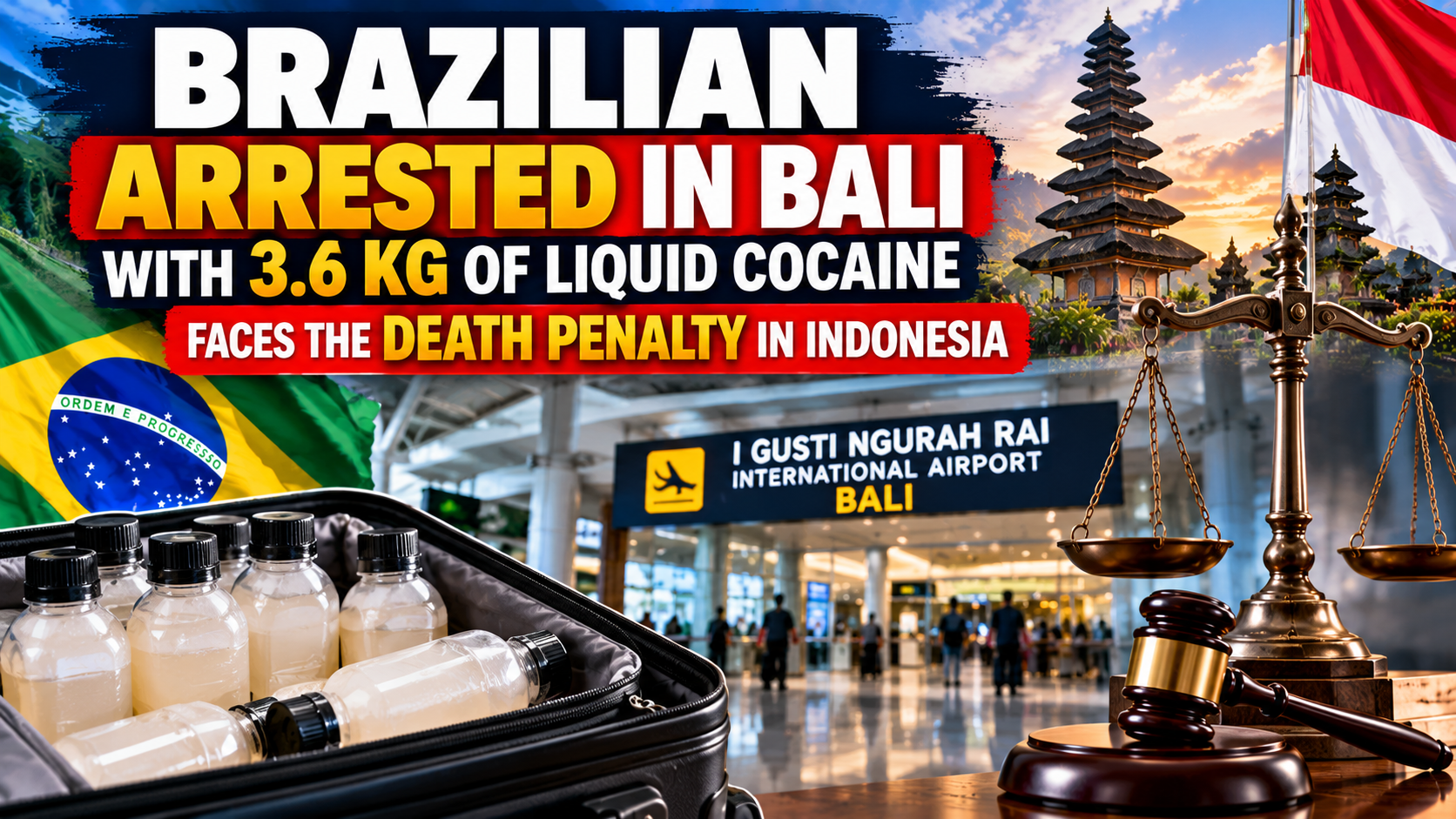 Brazilian Arrested in Bali Over Liquid Cocaine