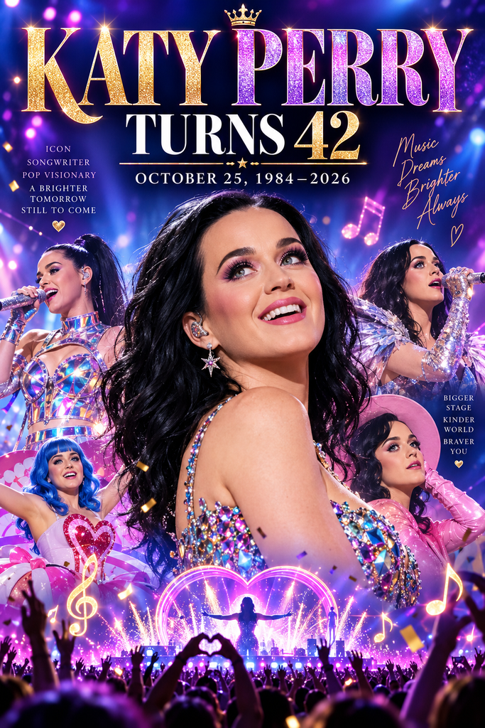 Katy Perry 42nd birthday celebration on October 25, 2026, highlighting her career as an American pop singer and songwriter.