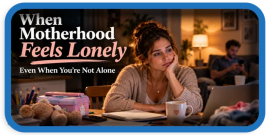 Exhausted mother carrying the invisible parenting load while feeling alone in her relationship.